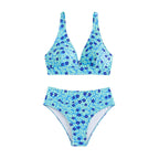 Damen Bikiniset mit floralem Muster und hohem Taillenbund R&B