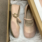 Damen elegante Ballerinas mit modischer Schnallenverzierung R&B