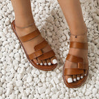 Damen Slipper mit verstellbarem Riemendesign und rutschfester Sohle R&B