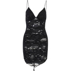 Damen figurbetontes Minikleid mit raffiniertem Cut-Out-Design R&B