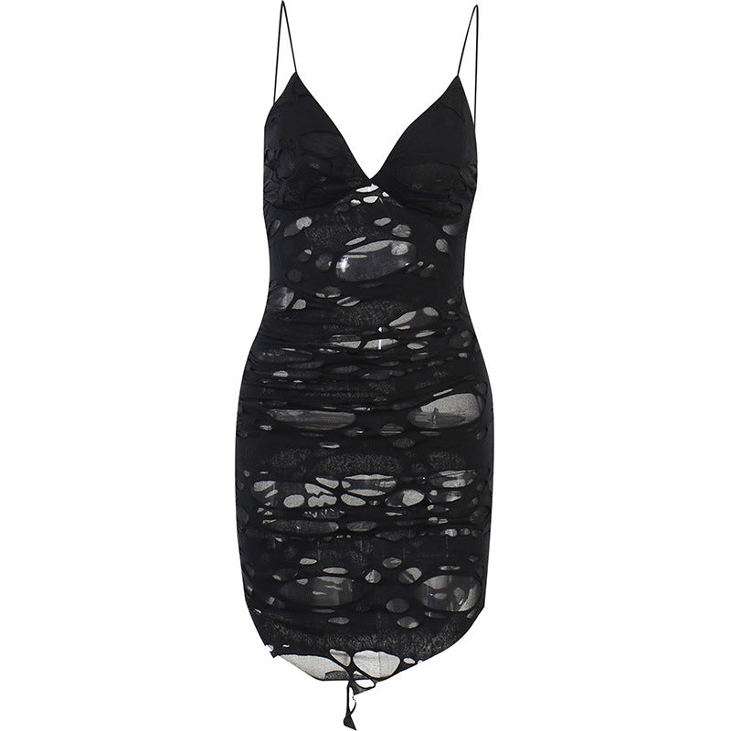 Damen figurbetontes Minikleid mit raffiniertem Cut-Out-Design R&B