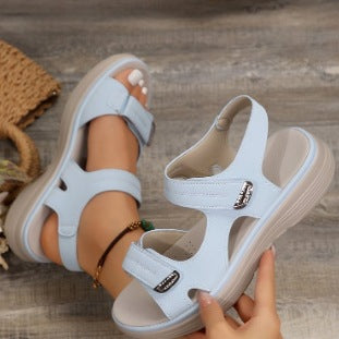 Damen Komfortable Riemchen-Sandalen mit verstellbarem Klettverschluss R&B