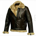 Herren jacke mit Kunstfellkragen