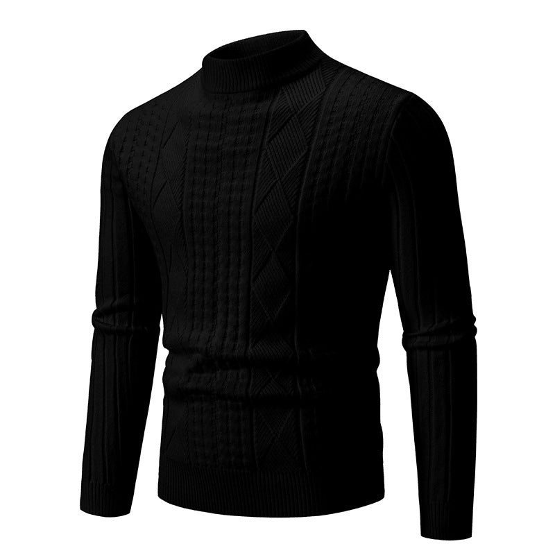 Herren eleganter Strickpullover mit modernem Zopfdesign R&B