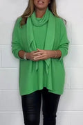 Damen Oversized Strickpullover mit stylischem Rollkragen R&B