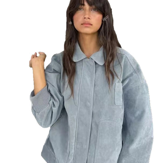 Damen Modische Oversized Denimjacke R&B