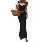 Damen Maxikleid mit elegantem Wickeldetail R&B