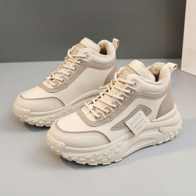 Damen High-Top Sport Sneakers mit warmem Innenfutter und rutschfester Sohle R&B
