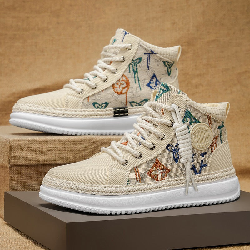 Damen Hohe Sneakers mit gesticktem Design und flexibler Sohle R&B