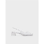 Damen Slingback-Pumps mit verspieltem Punktedesign und niedrigem Absatz R&B