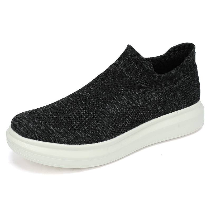 Damen Slip-On Sneakers mit atmungsaktivem Strickmaterial und rutschfester Sohle R&B