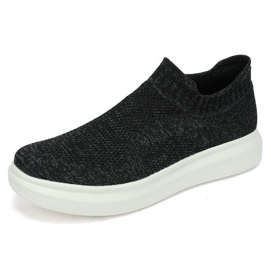 Damen Slip-On Sneakers mit atmungsaktivem Strickmaterial und rutschfester Sohle R&B