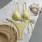 Damen Triangel-Bikini mit verspielten Schleifen R&B