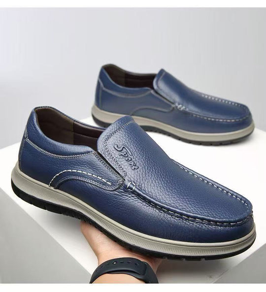 Damen Bequeme Slipper aus hochwertigem Leder mit rutschfester Sohle R&B