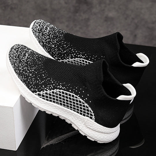 Damen Freizeit-Laufschuhe mit atmungsaktivem Strickdesign und rutschfester Sohle R&B