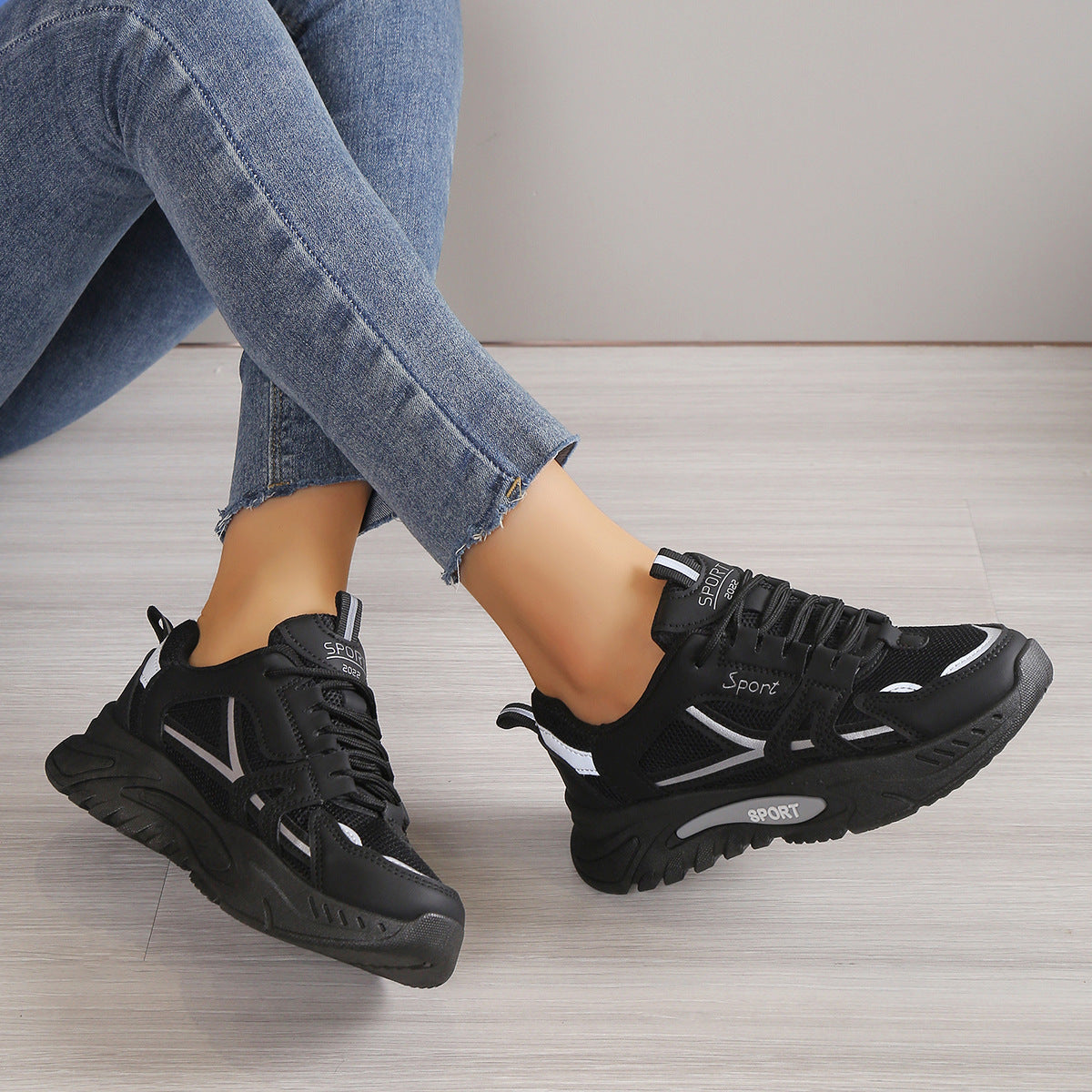 Damen Sportliche Sneakers mit flexibler Laufsohle und atmungsaktivem Obermaterial R&B
