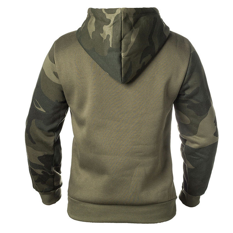 Herren Kapuzenpullover mit modernem Camouflage-Design und praktischen Taschen R&B