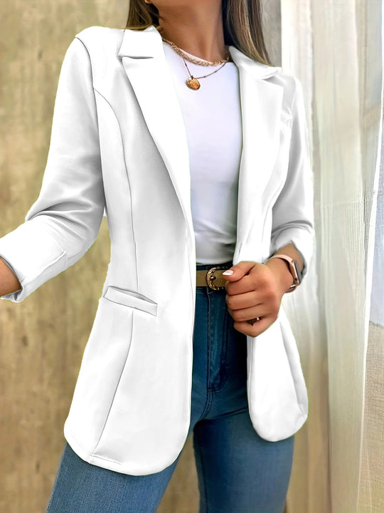 Damen eleganter Blazer mit tailliertem Schnitt und praktischen Taschen R&B