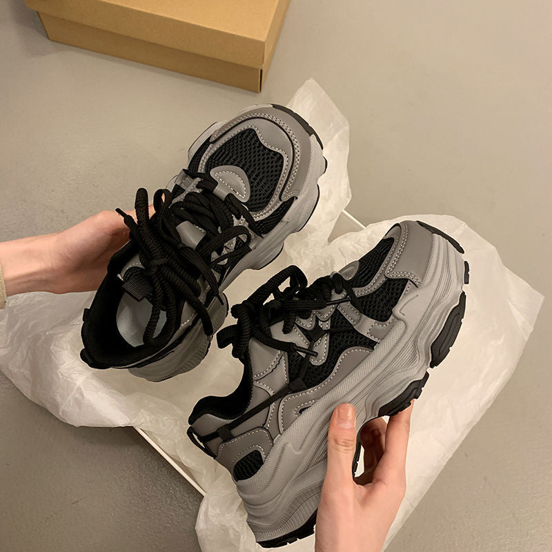 Damen sportliche Sneakers im innovativen Chunky-Design mit atmungsaktiven Einsätzen R&B