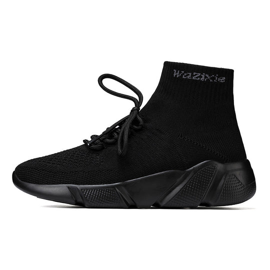 Damen Hochgeschnittene Sport Sneakers mit elastischem Strick-Obermaterial R&B