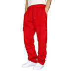 Herren nan Cargo-Jogginghose mit elastischem Bund, Kordelzug und verstellbarem Saum R&B