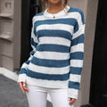 Damen Strickpullover mit markanten Streifen und lässigem Schnitt