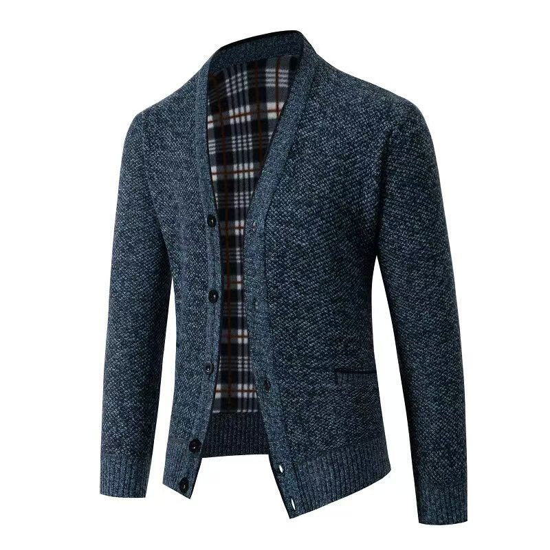 Damen Strickjacke im modernen Herringbone-Muster R&B