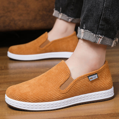 Damen Bequeme Cord-Slipper mit elastischem Einstieg R&B