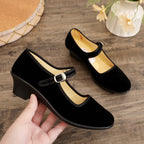 Damen elegante und komfortable Ballerinas mit verstellbarem Riemen R&B