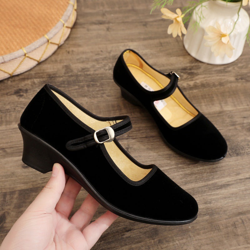 Damen elegante und komfortable Ballerinas mit verstellbarem Riemen R&B