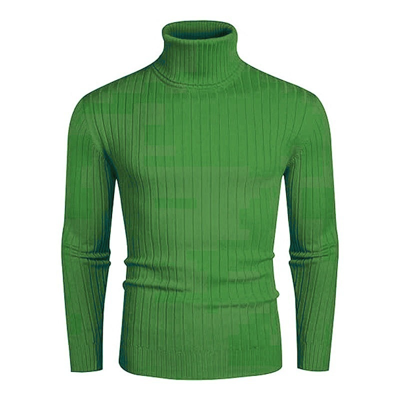 Herren Hochwertiger Rollkragenpullover mit feiner Rippenstruktur R&B