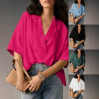 Damen elegante und luftige Bluse im Kimono-Stil