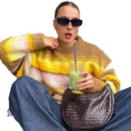 Damen Grobstrick Pullover mit lässiger Passform und oversized Schnitt R&B