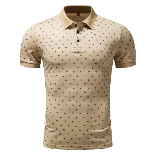 Herren Polohemd mit modernem floralem Design und hochwertiger Baumwollqualität R&B