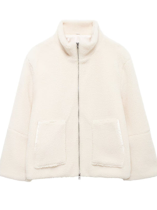 Damen kuschelige Fleecejacke R&B