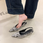 Damen Slingback-Pumps mit spitz zulaufendem Design und elegantem Absatz EB