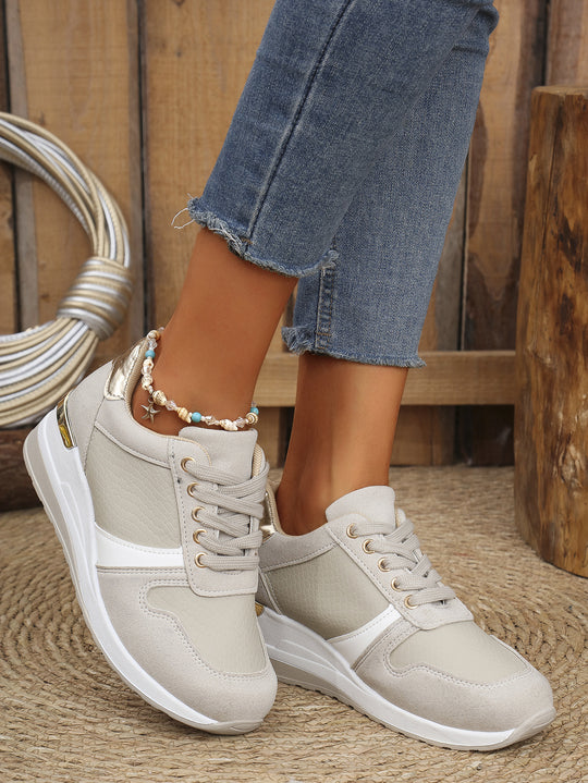 Damen modische Sneakers mit atmungsaktivem Obermaterial und gepolstertem Fußbett R&B