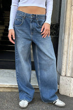 Damen Weit geschnittene Jeans im lässigen Oversized-Stil R&B