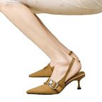 Damen Schlanke Slingback Pumps mit elegantem Riemen R&B