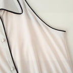 Damen Maxikleid mit elegantem Kragen und feinem Knopfdesign R&B