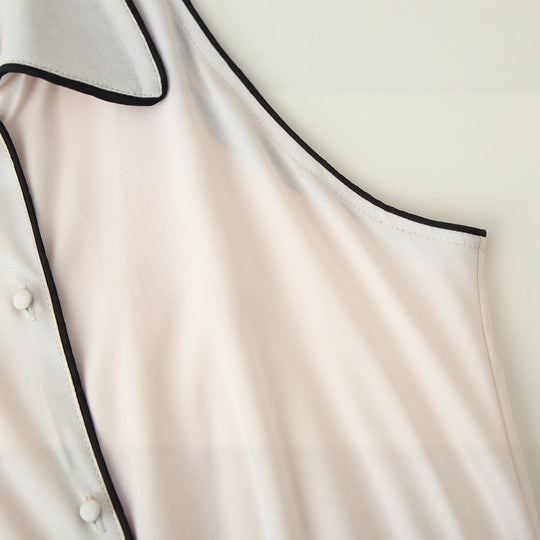 Damen Maxikleid mit elegantem Kragen und feinem Knopfdesign R&B