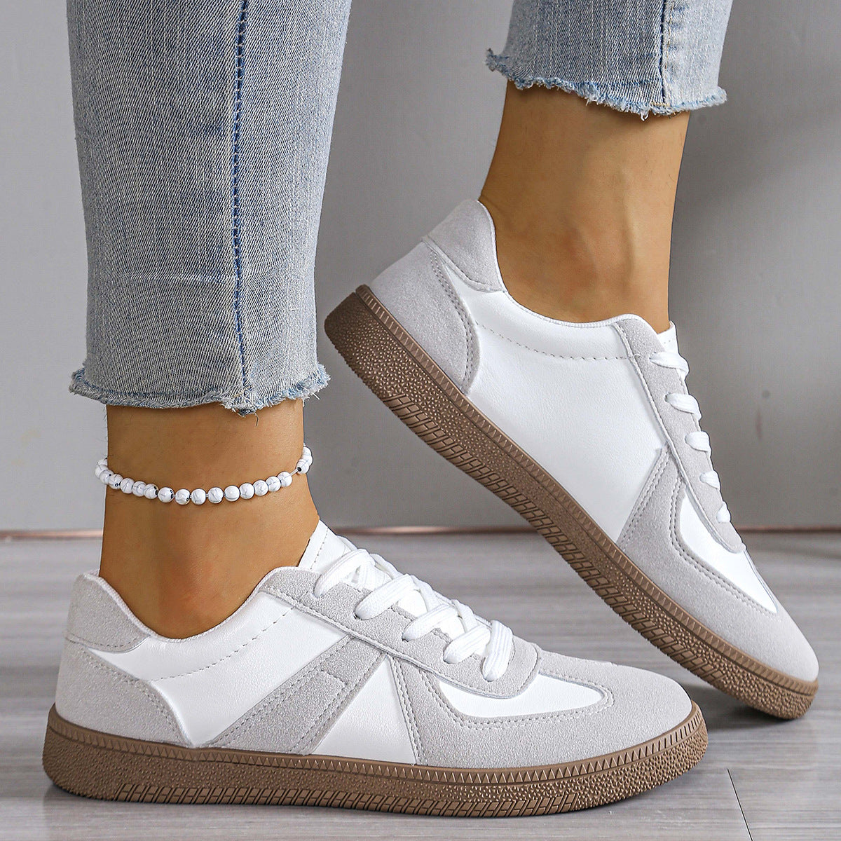 Damen Bequeme Sneakers mit weichem Obermaterial und rutschfester Sohle R&B