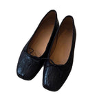 Damen Ballerinas mit eleganter Schleifenverzierung und weichem Leder