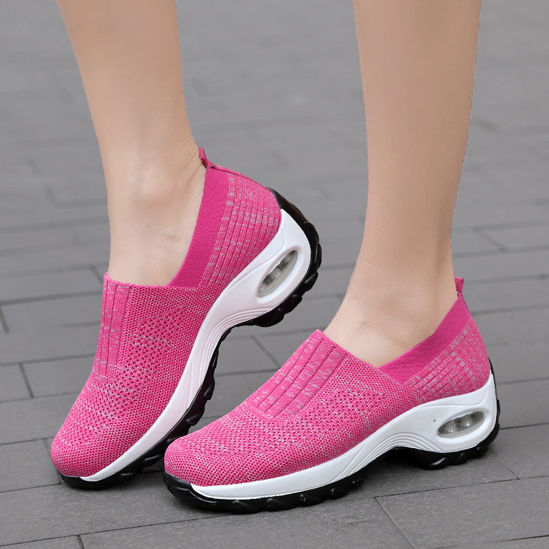 Damen Komfortable Slip-On Sportschuhe mit atmungsaktivem Obermaterial