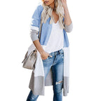 Damen Langer Strickcardigan mit grafischem Muster R&B