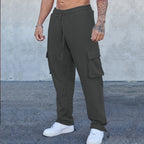 Herren entspannte Cargo-Hose mit praktischem Taschen-Design und elastischem Bund R&B