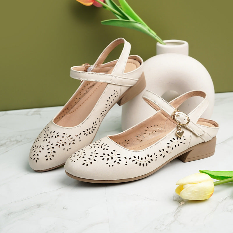 Damen Ballerinas mit modischem Lochdesign und bequemer Sohle R&B
