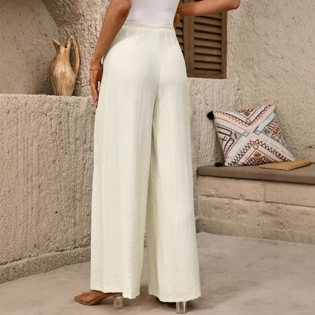 Damen Weit geschnittene Palazzo-Hose mit eleganter Faltenlegung R&B