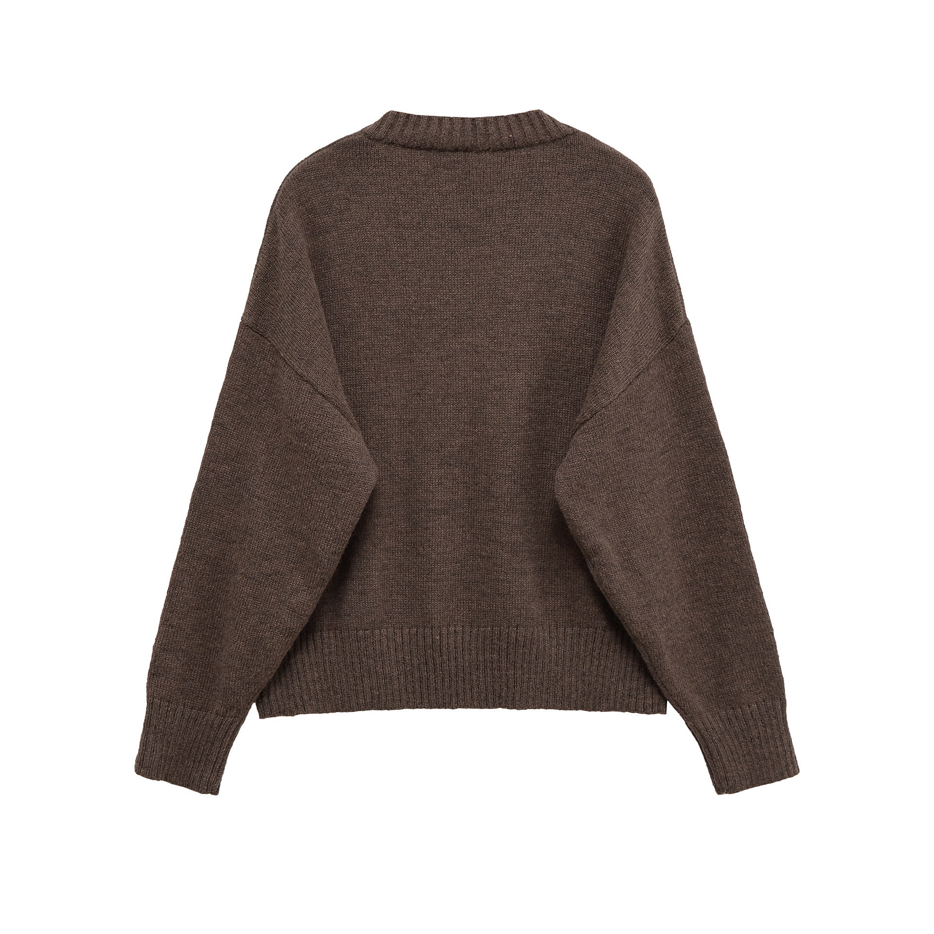 Damen V-Ausschnitt Strickpullover mit lässigem Schnitt R&B