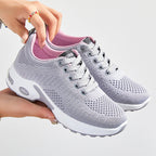 Damen Fitness-Sneaker mit atmungsaktivem Mesh-Obermaterial und dämpfender Sohle R&B